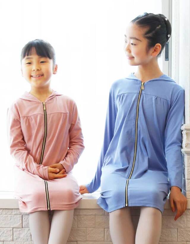 ＜KIDS・JUNIOR＞ゴールドジップ・パフィーバレエワンピース 
