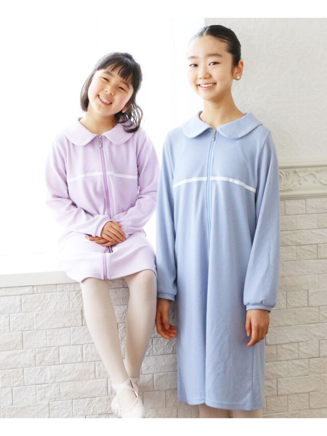 <KIDS・JUNIOR>abbyアリス2・パフィリボンバレエワンピース(ウォームウェア・レッスン通学・コンクール・発表会・リハーサルに!)
