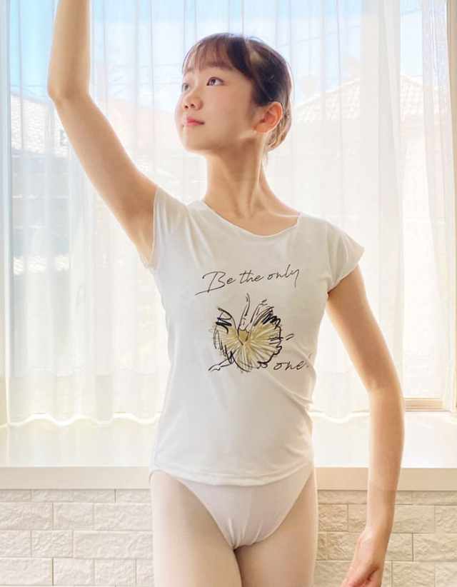 ＜abbyバレエTシャツ＞接触冷感＆吸水速乾「ATB-UV+」“Be the only one”快適BalletTee 
