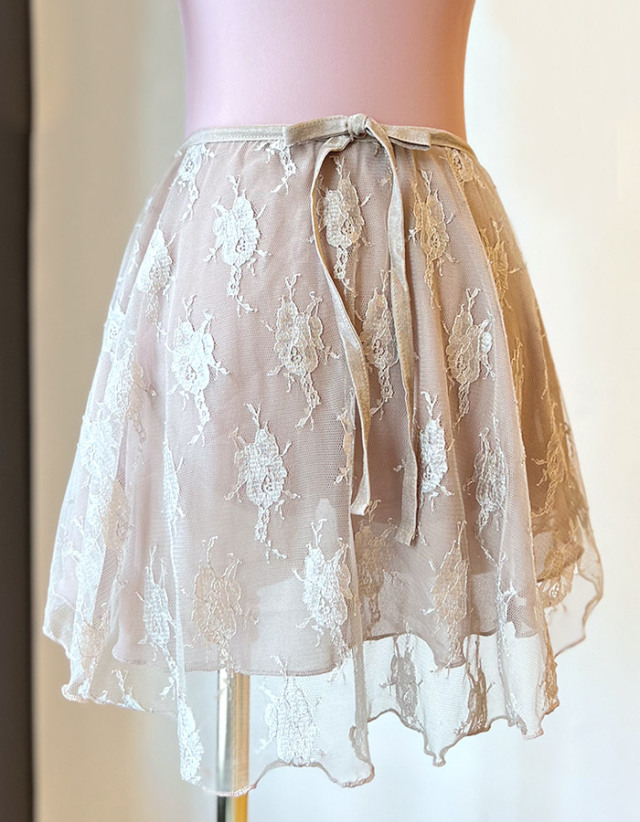 ＜abbyオリジナルスカート＞クラシック・レースチュールプルオンスカート（ジュニア・レディース）