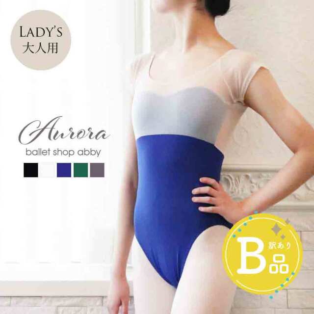 【B品アウトレット】＜abbyバレエレオタード＞【大人サイズ】オーロラ・ビューティーシアーレオタード※2枚までメール便可〜B品ルールご確認下さい〜