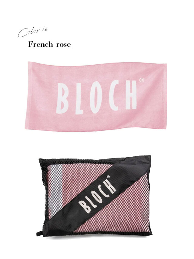BLOCH(ブロック)ロゴタオル&メッシュジップポーチ(90340)100×50cm ブロック スポーツタオル タオル プチギフト バレエ雑貨 発表会 誕生日
