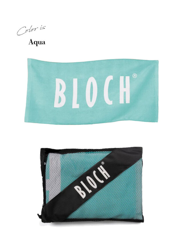 BLOCH(ブロック)ロゴタオル&メッシュジップポーチ(90340)100×50cm ブロック スポーツタオル タオル プチギフト バレエ雑貨 発表会 誕生日
