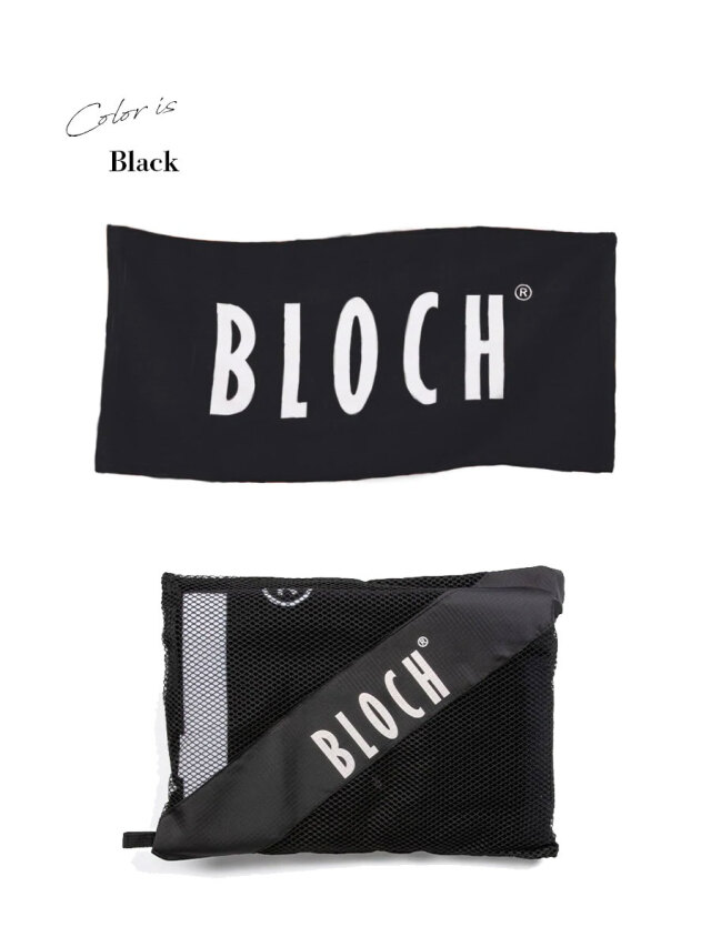 BLOCH(ブロック)ロゴタオル&メッシュジップポーチ(90340)100×50cm ブロック スポーツタオル タオル プチギフト バレエ雑貨 発表会 誕生日