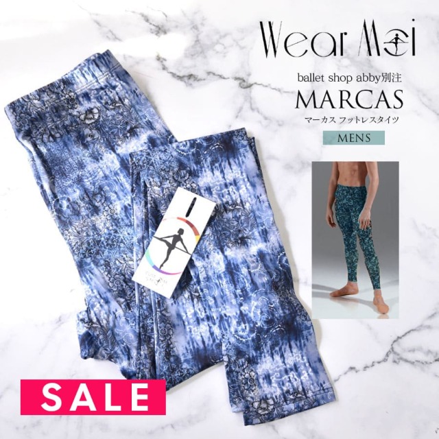 SALE WearMoi（ウェアモア）MARCUSマイクロファイバーフットレスタイツ（メンズ）バレエショップアビー別注 バレエ レギンス フットレスタイツ タイツ 1点までメール便可