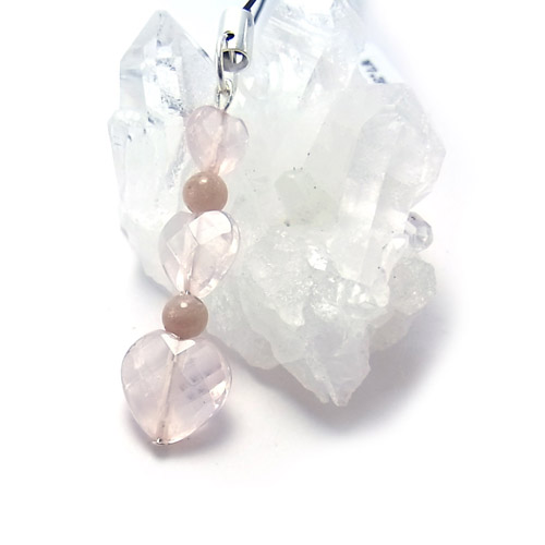 ハート型ピンク水晶＋ピンクトルマリン