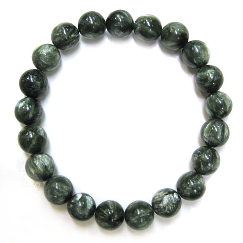 セラフィナイト ブレスレット8mm玉 × 22個 クリスタルバンク