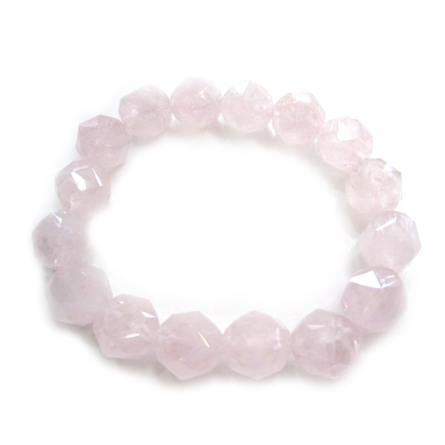 スターカットピンク水晶ブレスレット