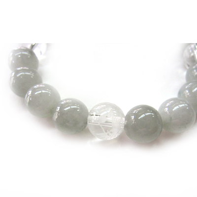 四神入り水晶＆翡翠ブレスレット　Sサイズ