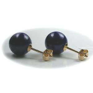 AA級ラピスラズリーピアス 10mm玉、18K金具