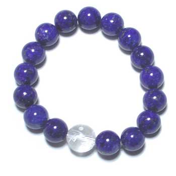 AAA級ラピスラズリ+手彫り上り龍水晶12mm x 18個（LLサイズ）+14mm水晶