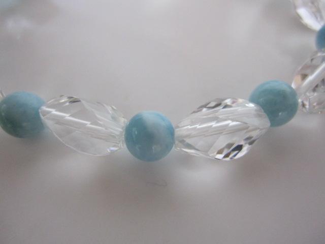 マクラメブレスレット | chikomakiya ラリマー×スターカット水晶