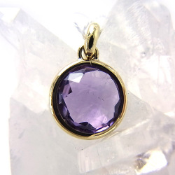 サークル型アメジストペンダントトップ