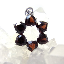 ガーネット六角ペンダントトップ