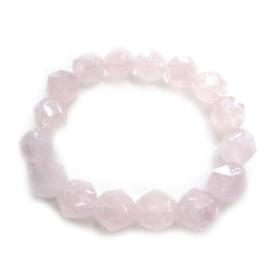 スターカットピンク水晶ブレスレット