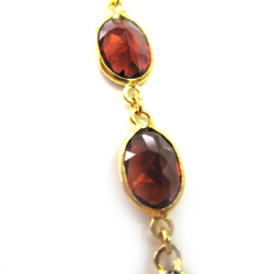 １８金 ガーネットブレスレット