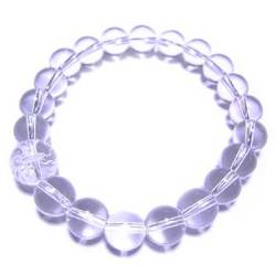 手彫り龍入り天然水晶ブレスレット12mmの龍入り水晶＋10mm水晶 x 16個 (Sサイズ)