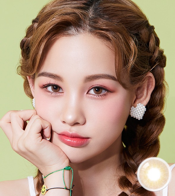 【1ヶ月・UVカット】オーロラカラコン バービーアイ エーブルブラウン ｜1ヶ月 UV 水光レンズ 1箱1枚入×2箱 #OLOLA