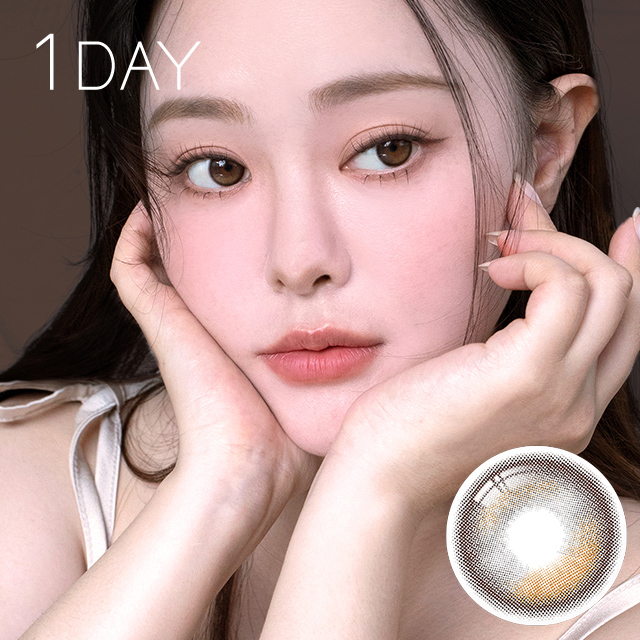 【1Day10枚入り】ISHA オリアナエッジプラス（ORIANA EDGE PLUS）シェードブラウン DIA14.5mm カラーコンタクト 韓国人気カラコン