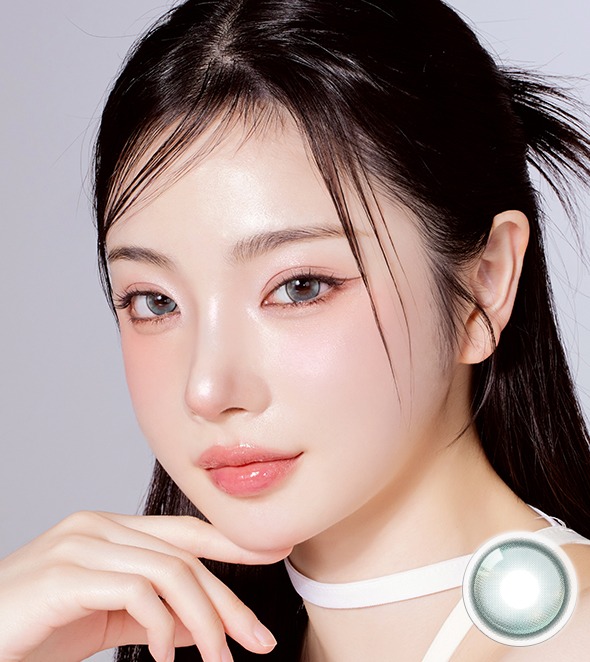 【1ヶ月/990円】韓国カラコン バービーアイ MEOW ハバナグリーン  1箱2枚入 14.2mm 1month マンスリー 度あり 度なし 水光レンズ UVカット ナチュラル 高発色 人気 #OLOLA