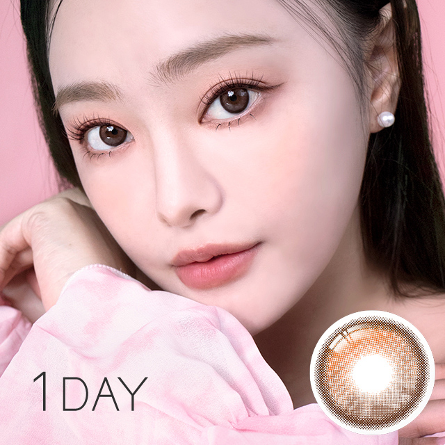 【1Day10枚入り】ISHA オリアナ（ORIANA）シェードブラウン DIA14.2mm カラーコンタクト 韓国人気カラコン