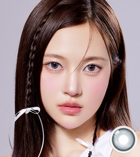 【1ヶ月・UVカット】韓国カラコン IDIFF MEOW シャムブルー 1箱2枚入り 14.2mm マンスリー 水光レンズ 度あり 度なし ナチュラル 高発色 ブルーマンスリー #OLOLA