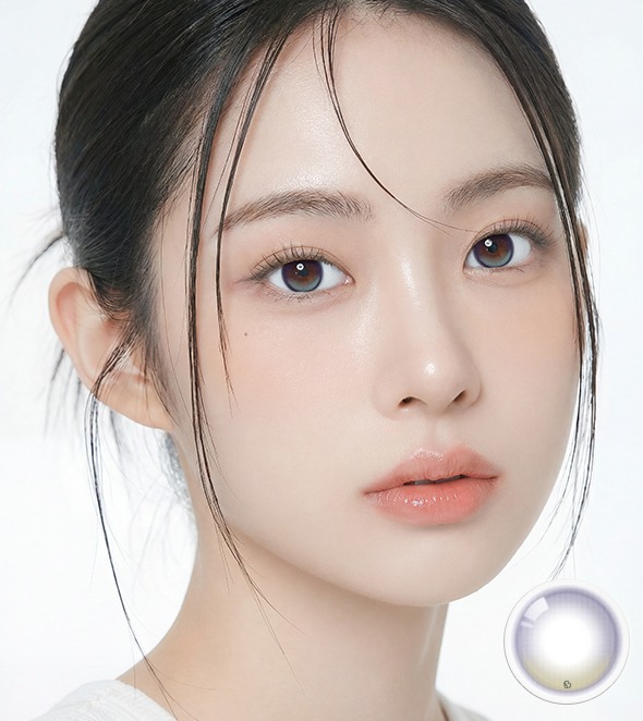 【1ヶ月】韓国カラコン バービーアイ IMOLOLA ヴェラモスパープル  1箱1枚入りx2箱 14.0mm 1month マンスリー 度あり 度なし 水光レンズ UVカット ナチュラル バランスレンズ #OLOLA