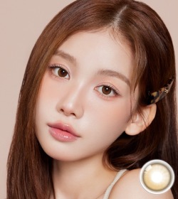 【1ヶ月・UVカット】韓国カラコン バービーアイ#IMOLOLA_DAHLIA ブラウン 14.2mm / MPCポリマー / UVカット [1箱1枚入りx2箱] マンスリー 水光レンズ 度あり 度なしナチュラル 高発色