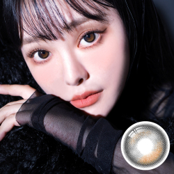 【度あり度なし】ISHA オリアナエッジプラス（ORIANA EDGE PLUS）シェードグレー@1年使用 DIA14.5mm カラーコンタクト 韓国人気カラコン