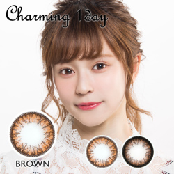 【1Day・１０枚入り】バービーアイ チャーミング ブラウン@激安カラコンDIA：15.0mm度あり度なし