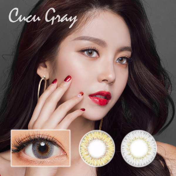 度あり度なし バービーアイ チュチュ Cucu グレー1年 2枚入dia 14 2mm激安カラコン