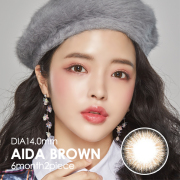 【度あり度なし】バービーアイ アイダ（AIDA）ブラウン@6ヶ月 DIA14.0mm カラーコンタクト 韓国人気カラコン