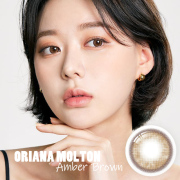 【度あり度なし】ISHA オリアナモルトン（ORIANA MOLTON）アンバーブラウン@1年使用 DIA14.2mm カラーコンタクト 韓国人気カラコン