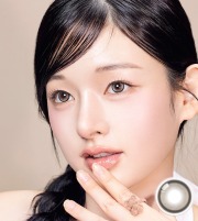 【1ヶ月】韓国カラコン バービーアイ IMOLOLA ムーストープベージュ  1箱1枚入りx2箱 14.2mm 1month マンスリー 度あり 度なし 水光レンズ UVカット ナチュラル 高発色 人気 #OLOLA