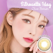 【1Day】シルエット（Silhouette）ブラウン 1箱10枚入 DIA14.0mm カラーコンタクト 韓国人気 ハーフカラコン