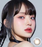 【1ヶ月・UVカット】韓国カラコン バービーアイ トリッドラブベージュ 1箱1枚入×2箱 DIA14.2mm マンスリー ブラックカラコン ハーフ 度あり 度なし #OLOLA