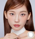 【1ヶ月】韓国カラコン バービーアイ IMOLOLA モディッシュグレー 1箱1枚入りx2箱 14.2mm 1month マンスリー 度あり 度なし UVカット ナチュラル MPC シリコーンハイドロゲル #OLOLA
