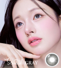 【1ヶ月/990円】韓国カラコン バービーアイ MEOW スコティッシュ グレー  1箱2枚入 14.0mm 1month マンスリー 度あり 度なし 水光レンズ  ナチュラル 高発色 人気 #OLOLA