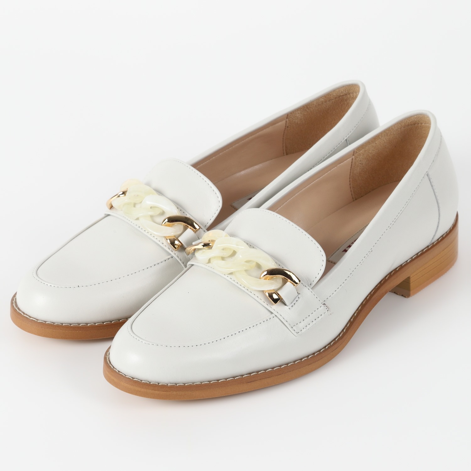 OUTLET】BARCLAY（バークレー）チェーンローファー アイボリー