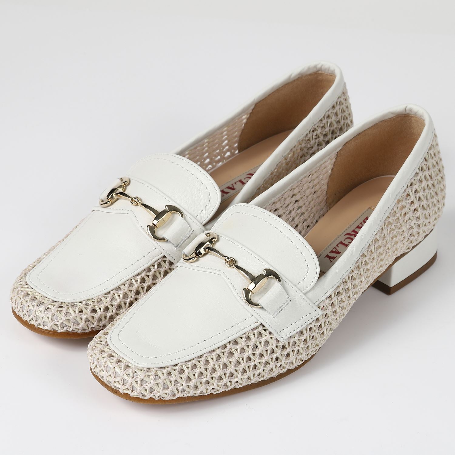 【OUTLET】BARCLAY（バークレー）メッシュローファ　アイボリーファブリック