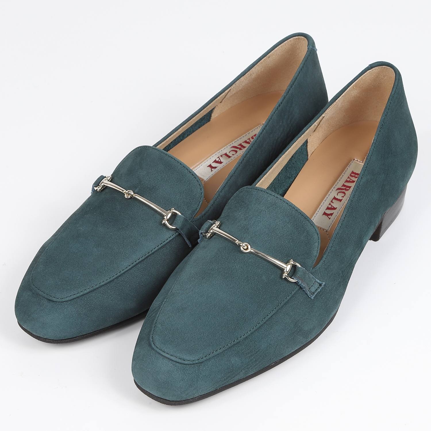 BARCLAY（バークレー）細ビットローファー ブルーグリーンヌバック