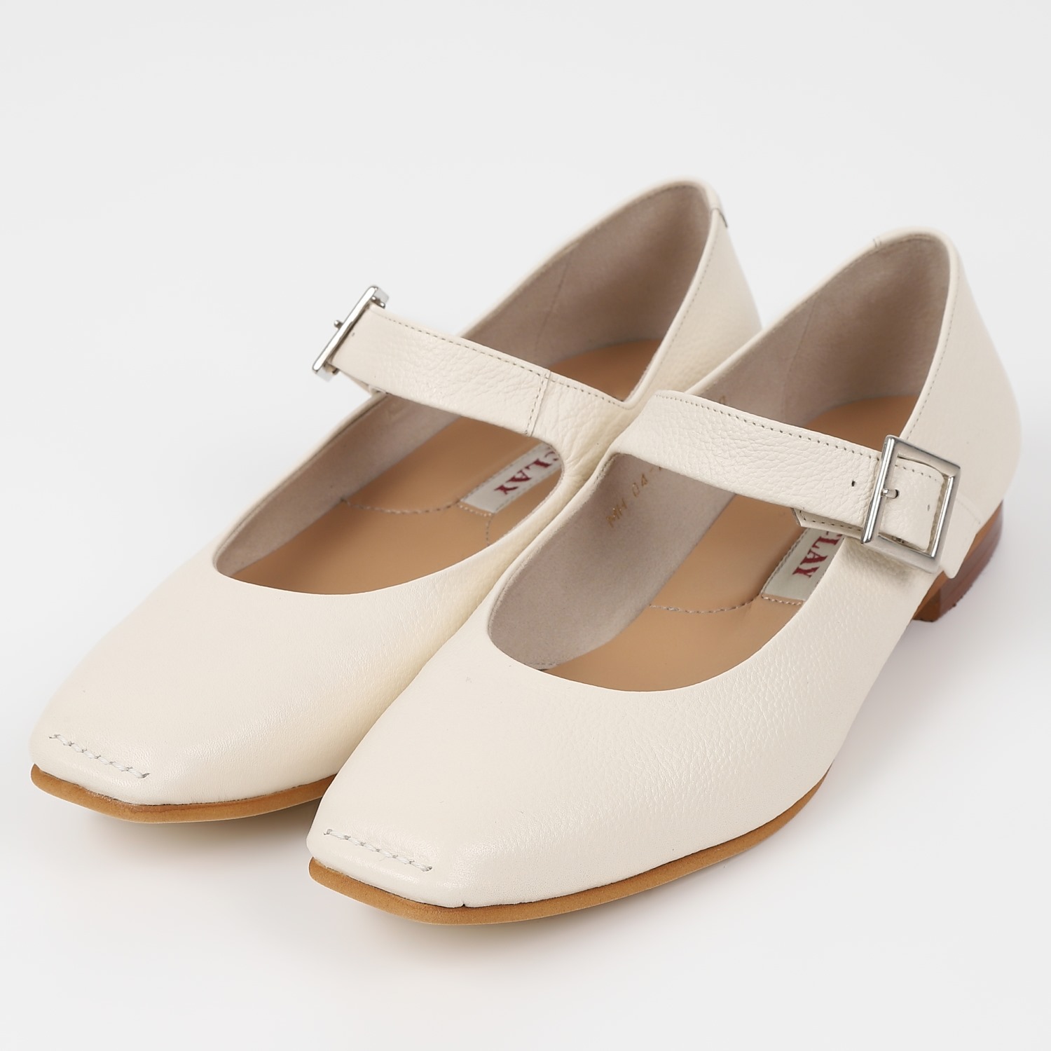 【OUTLET】BARCLAY（バークレー）ストラップソフトパンプス　アイボリー