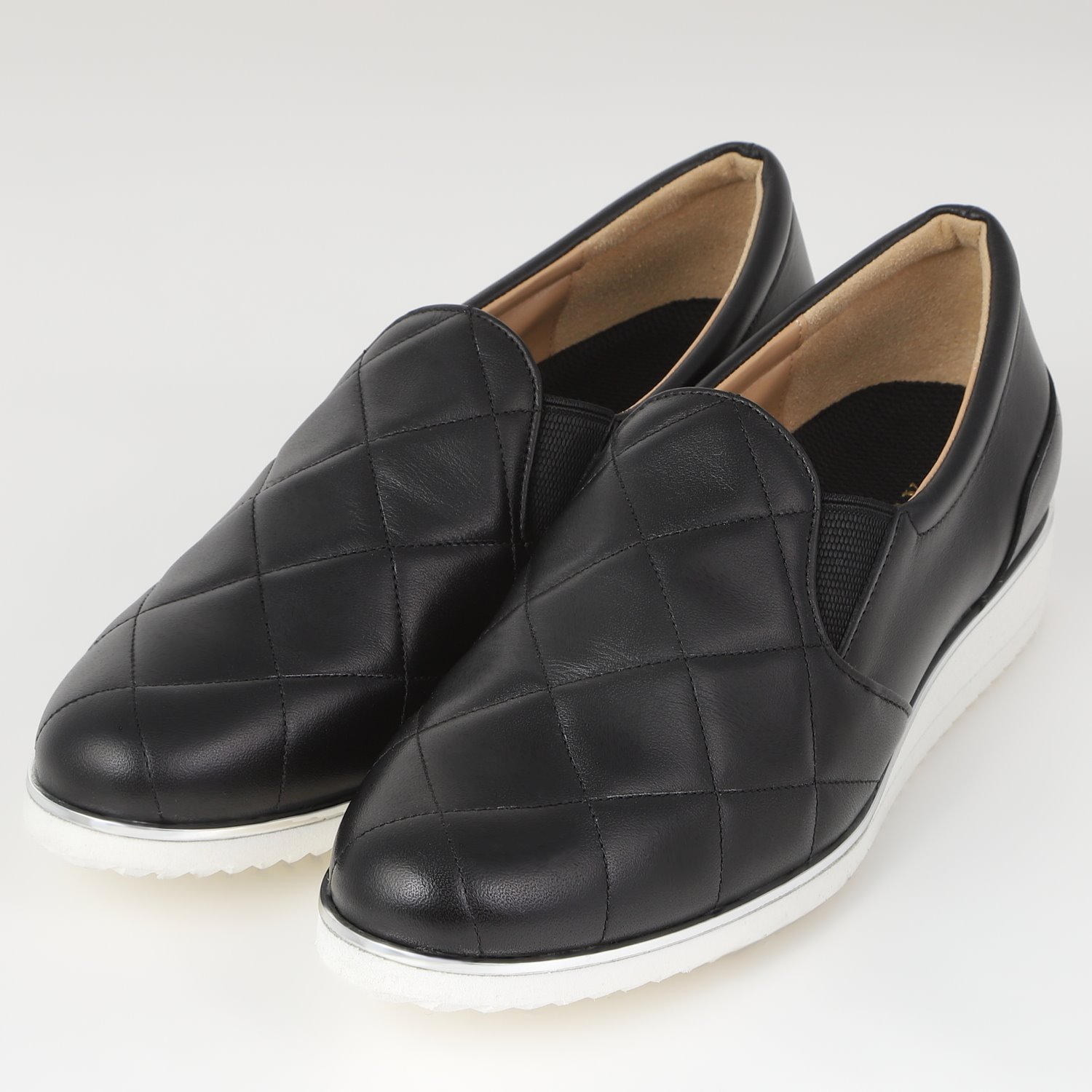 【OUTLET】BARCLAY（バークレー）キルティングスリッポン　ブラック
