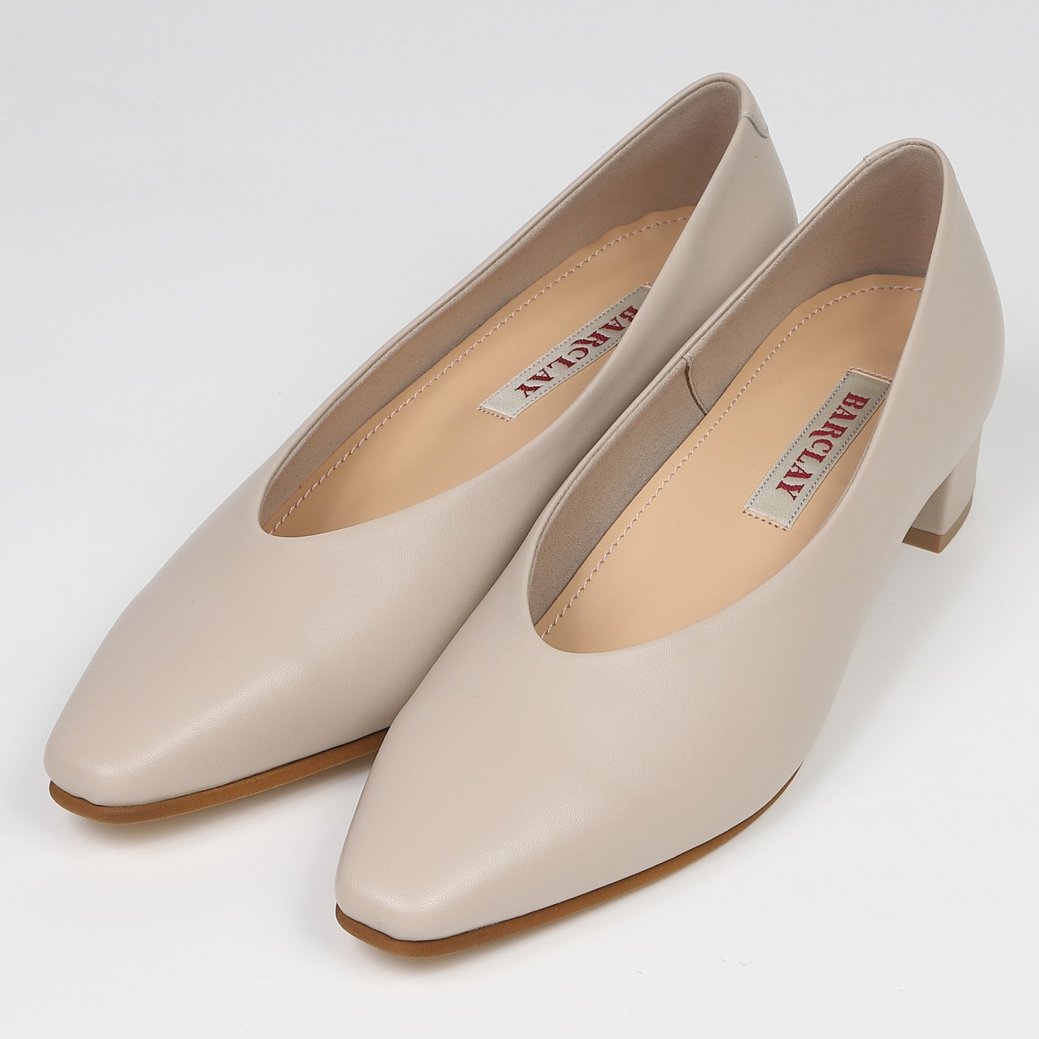 BARCLAY（バークレー）3.5cmヒールパンプス　ライトベージュ