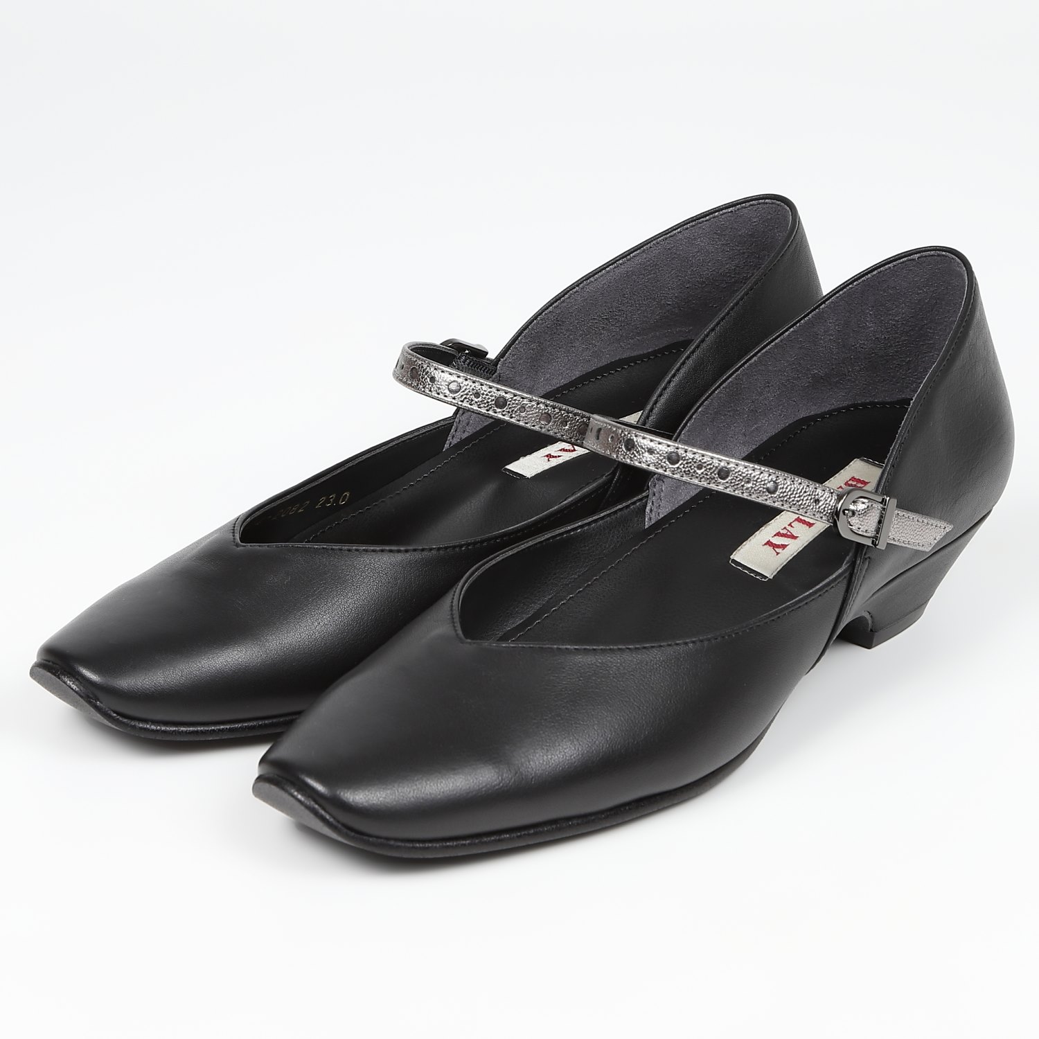 【OUTLET】BARCLAY（バークレー）マイラーストラップパンプス　ブラックコンビ