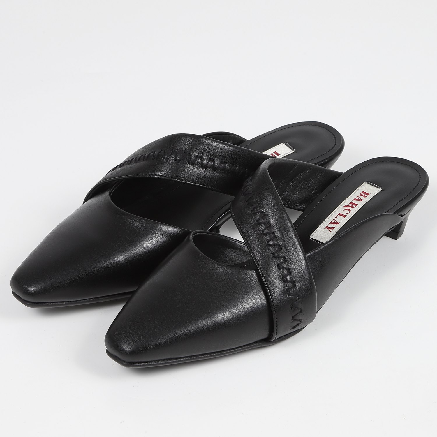 【OUTLET】BARCLAY（バークレー）斜めベルトミュール　ブラック