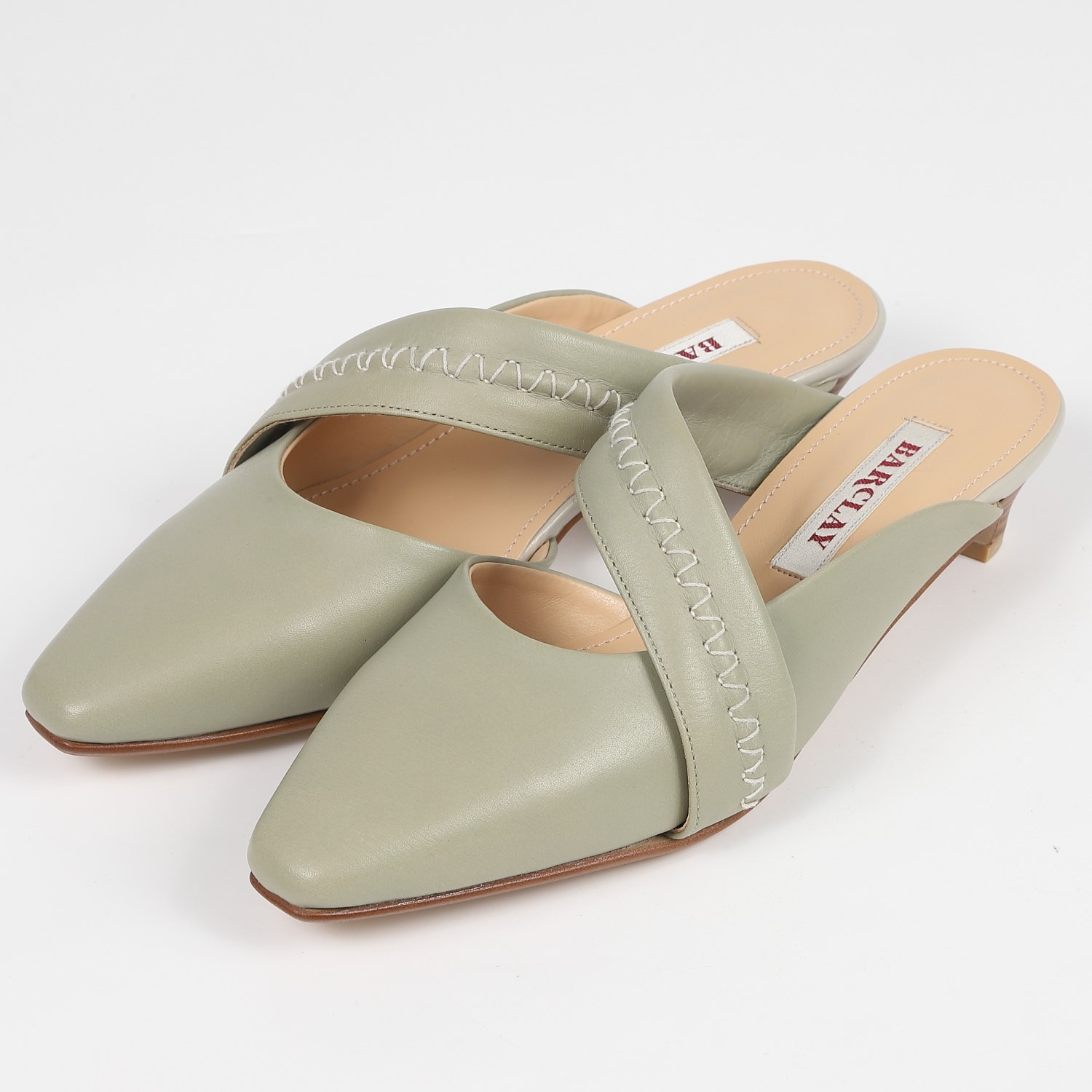 【OUTLET】BARCLAY（バークレー）斜めベルトミュール　カーキ