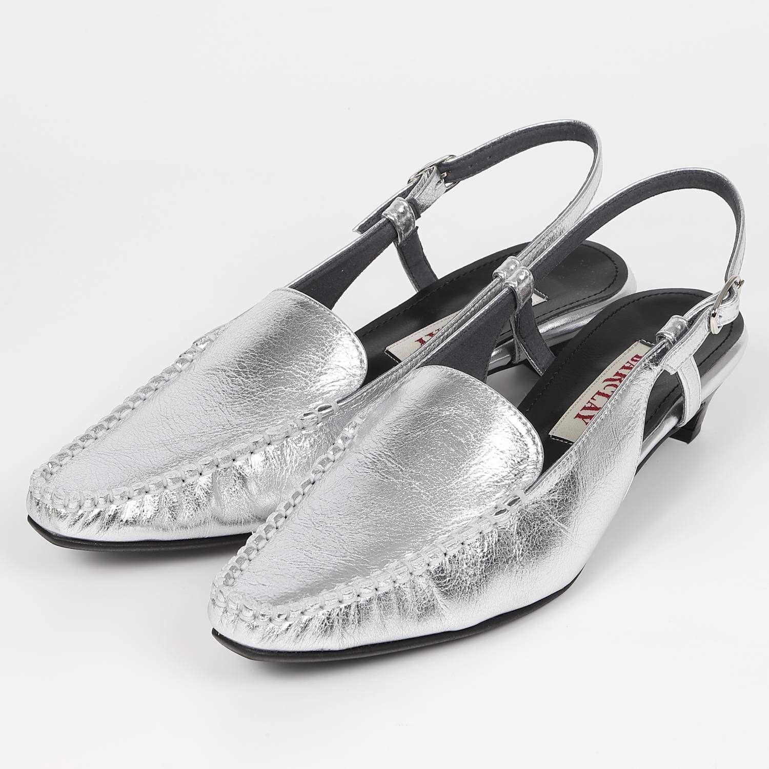 BARCLAY（バークレー）モカシンバックバンドシューズ　シルバー