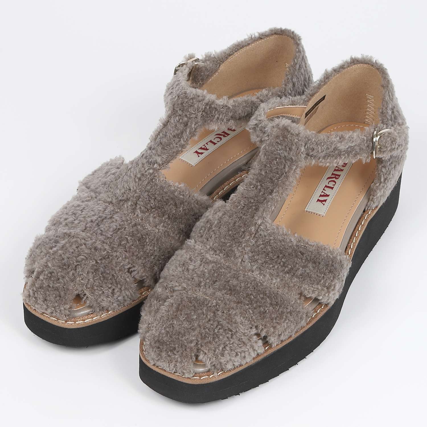 BARCLAY（バークレー）ボアグルカサンダル グレージュ｜BARCLAY