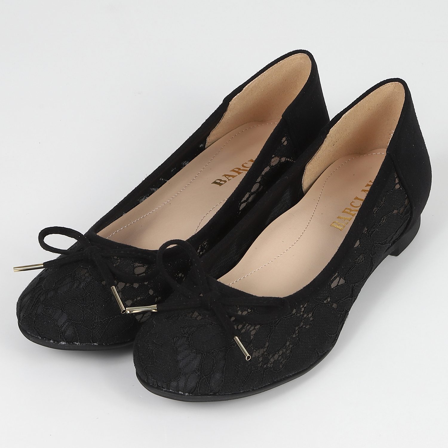 BARCLAY（バークレー）チュールレースバレエシューズ　ブラック